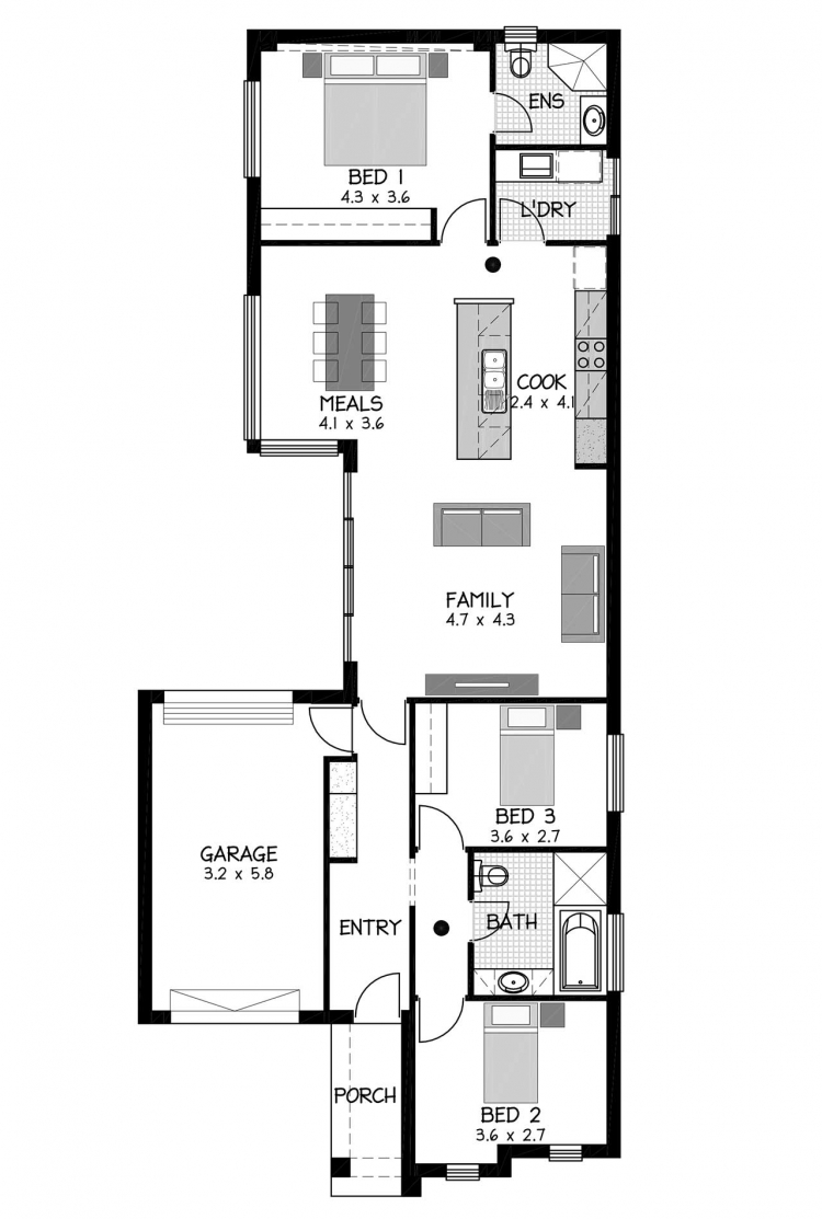 Rossdale Homes Allenby Villa Floor plan