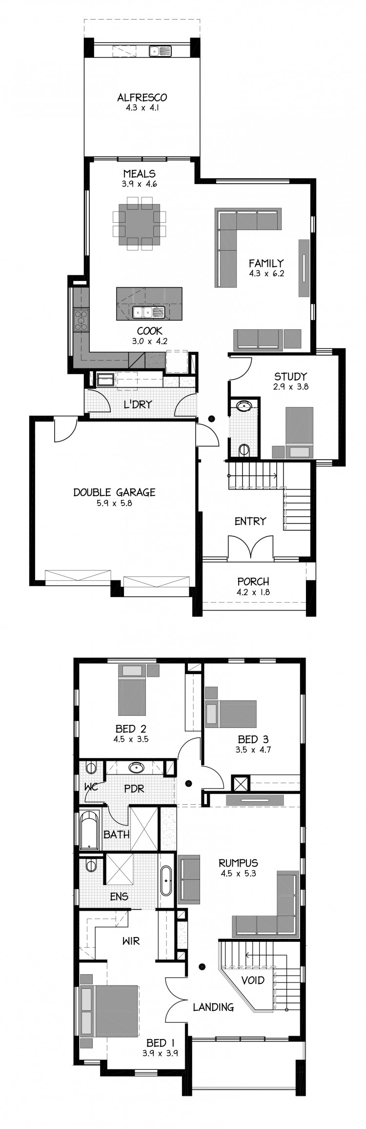 GRANGE LHS SC SALES SKETCH upper and lower BW