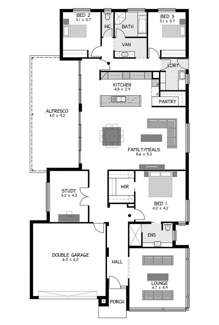 Rossdale Homes Sanur Floor plan
