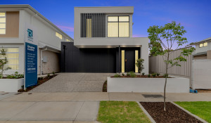 Trinity front facade distance Night Flush Panel Lift Door 1920w web