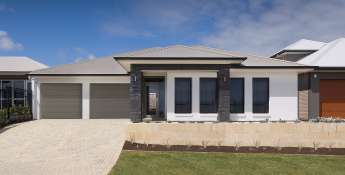 monterey front elevation with garage