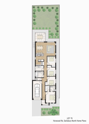 Lot 15 Floor plan with lot furniture