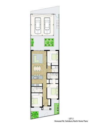 Lot 2 Floor plan with lot furniture